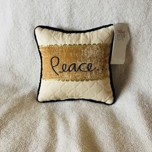 Woof Poof Peace Pillow 8 x 8 inches